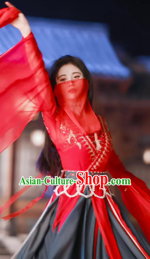 Chinese Romance Series Rebirth For You Jiang Baoning Replica Costumes Ancient Royal Princess Clothing Traditional Dance Red Dress Garments