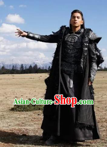 Chinese Traditional Young Hero Armor Garments TV Series The Wolf Chu Youwen Replica Costumes Ancient General Clothing