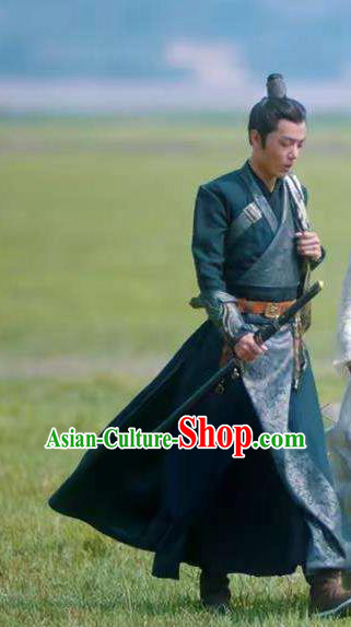 Chinese Traditional Young General Garments TV Series The Wolf Ji Chong Replica Costumes Ancient Swordsman Clothing