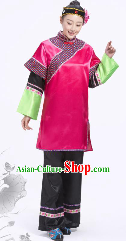 Chinese Ancient Landlord Shiva Clothing Lantern Festival Yangko Performance Outfits Folk Dance Costumes