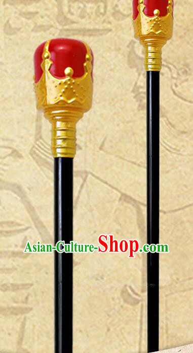 Top Cosplay Prop Halloween Performance Wand King Staff Pharaoh Red Sceptre