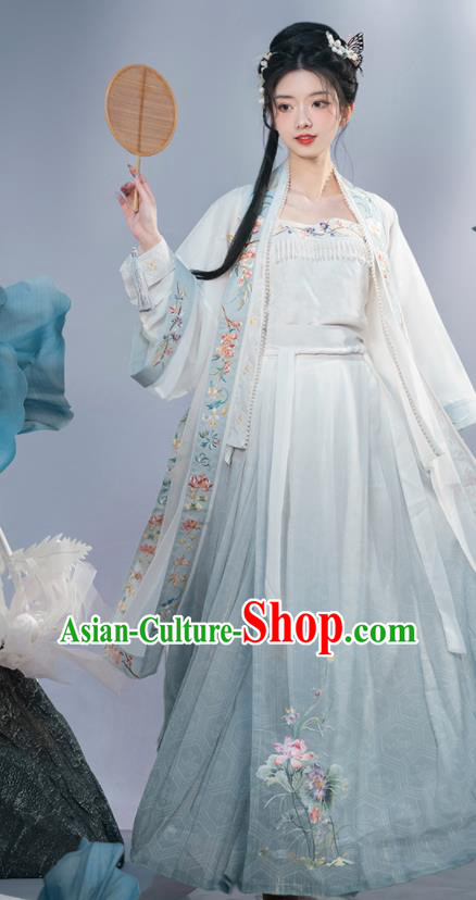 Chinese Song Dynasty Noble Lady Garment Costumes Ancient Female Clothing Traditional Hanfu Beizi Dresses