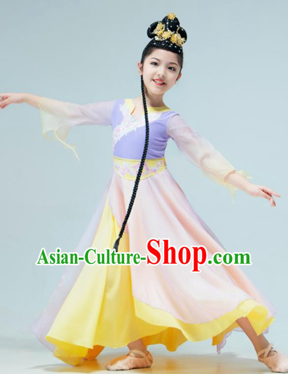 Chinese Fan Dance Garment Han Tang Dance Clothing Stage Performance Costume Classical Dance Dress
