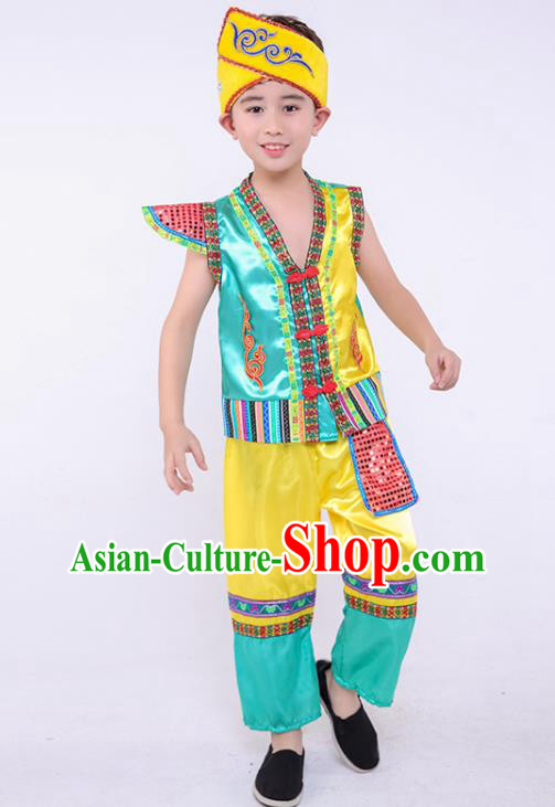Chinese Folk Dance Garment Costume Ethnic Stage Performance Clothing Dai Nationality Outfit