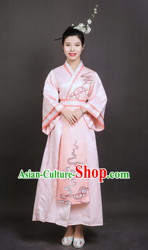 Chinese Ancient Princess Garment Costume Classical Dance Clothing Beauty Dance Pink Dress