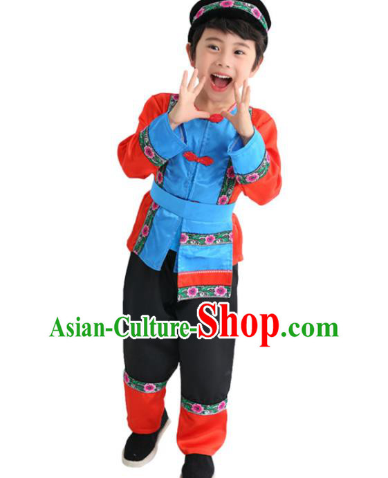 Chinese Tajik Nationality Dance Outfit Ethnic Boy Folk Dance Costume Xin Jiang Stage Performance Clothing