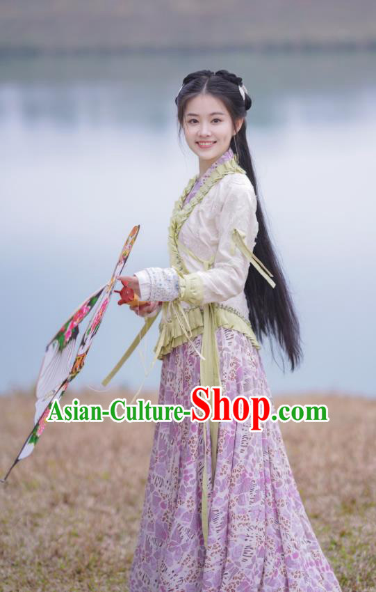 Chinese Mythical TV Series The Legend of Sword and Fairy Zhao Ling Er Costumes Ancient Apsara Dress Clothing