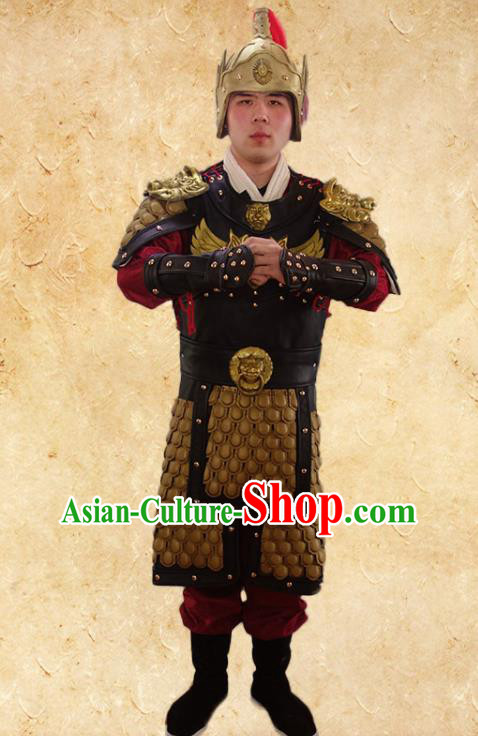 Chinese Traditional Armor Clothing Ancient Warrior Costumes Three Kingdoms Period Zhao Yun Garments