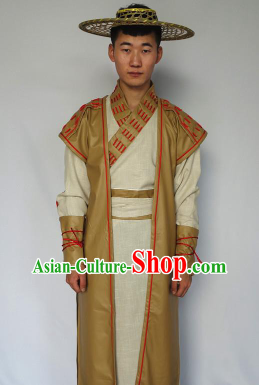 Chinese Traditional Hanfu Hero Ginger Clothing Ancient Swordsman Costumes Ming Dynasty Garments
