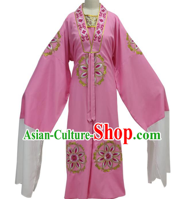 Chinese Ancient Woman Pink Cape Shaoxing Opera Meng Lijun Clothing Peking Opera Actress Garment Costume