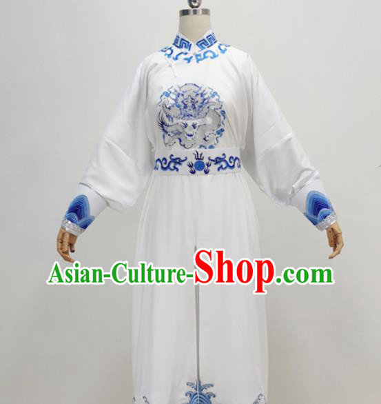 Chinese Beijing Opera Xiaosheng Garment Huangmei Opera Young Man Clothing Ancient Soldier Embroidered Costume