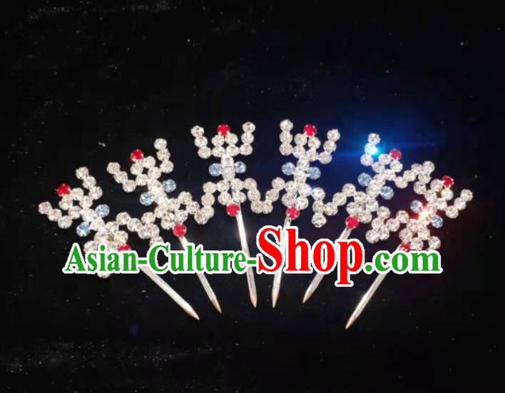 Chinese Peking Opera Hua Tan Hair Jewelries Beijing Opera Diva Headpieces Ancient Princess Hair Pins