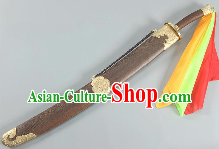 Chinese Tai Chi Performance Broadsword Stainless Steel Blade Top Handmade Wushu Flexible Blade
