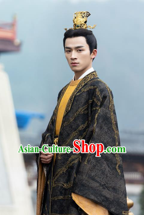 Chinese Ancient Crown Prince Clothing Traditional Garments TV Series One and Only King Liu Zi Xing Costume