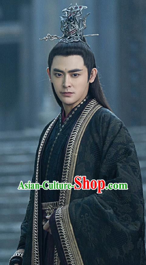 Chinese Traditional Wuxia King Garments TV Series Love and Redemption Luohuo Ji Du Costume Ancient General Clothing
