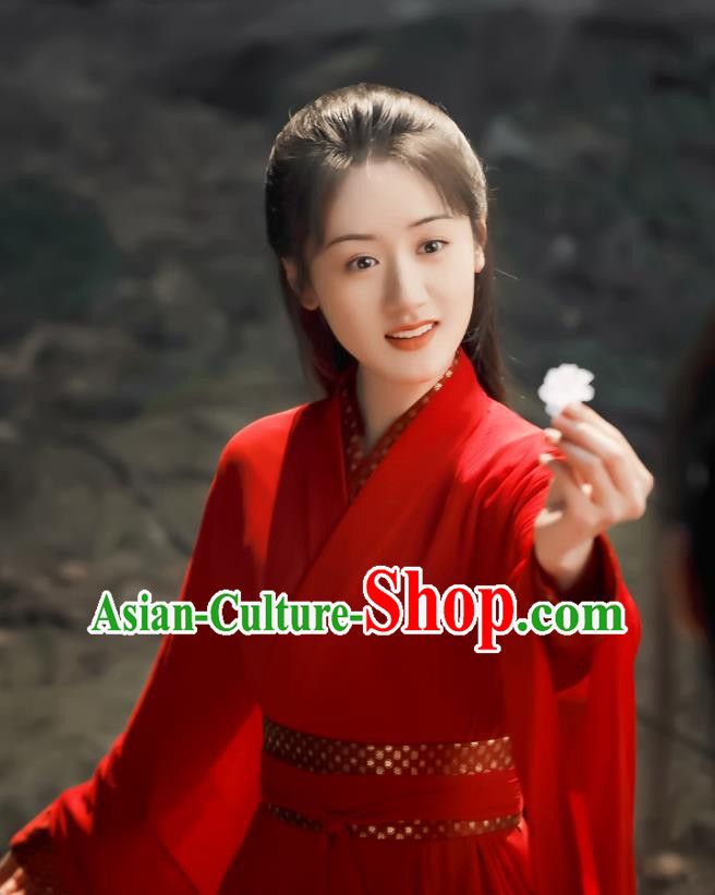 Chinese Traditional Garment Costumes TV Series Love and Redemption Chu Xuan Ji Red Dress Ancient Fairy Beauty Clothing