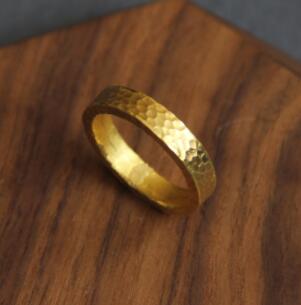 China Ancient Princess Ring Handmade 999 Gold Circlet Tang Dynasty Jewelry