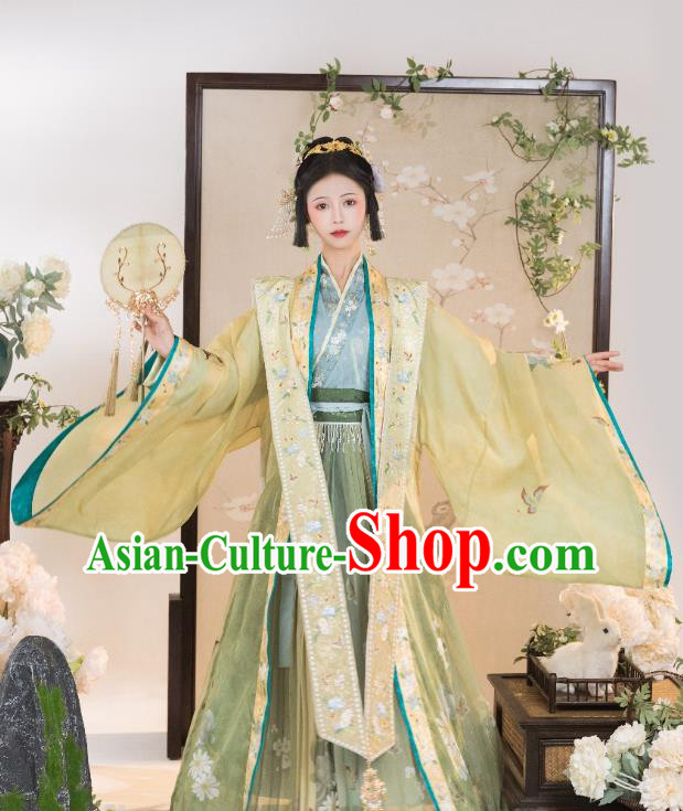 China Ancient Court Woman Costumes Song Dynasty Empress Clothing Traditional Embroidered Hanfu Dress