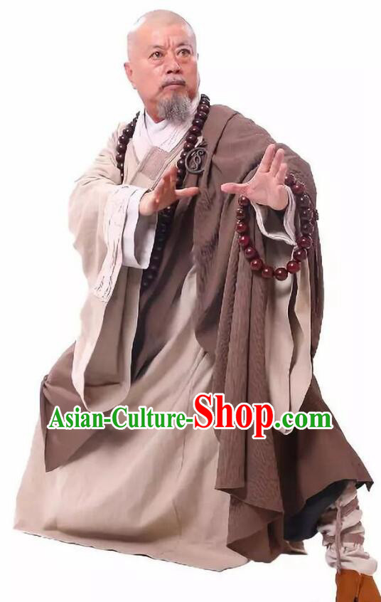 China Wuxia TV Series Heaven Sword and Dragon Saber Elder Monk Kong Xing Outfit