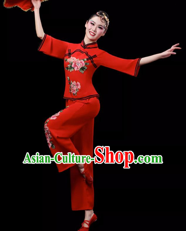 Ethnic Dance Costumes For Middle Aged And Elderly Women Fan Dance Performance Costumes Yangko Costumes Square Dance Suits