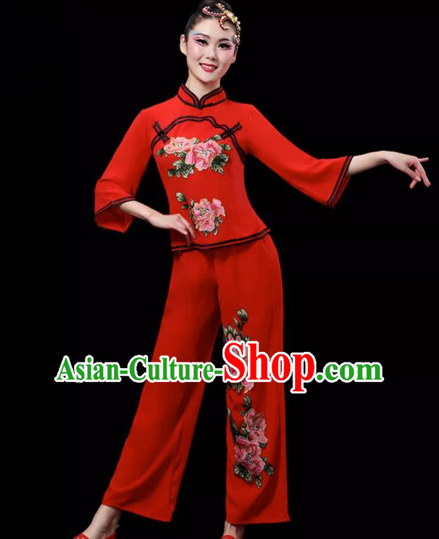 Ethnic Dance Costumes For Middle Aged And Elderly Women Fan Dance Performance Costumes Yangko Costumes Square Dance Suits
