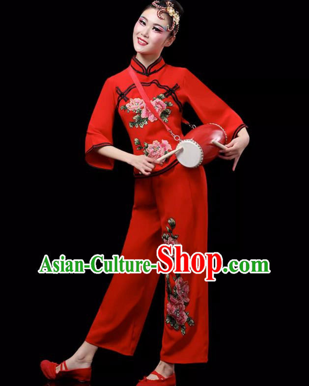 Ethnic Dance Costumes For Middle Aged And Elderly Women Fan Dance Performance Costumes Yangko Costumes Square Dance Suits