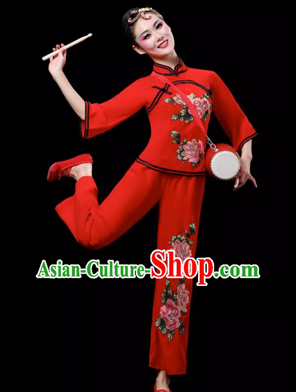 Ethnic Dance Costumes For Middle Aged And Elderly Women Fan Dance Performance Costumes Yangko Costumes Square Dance Suits