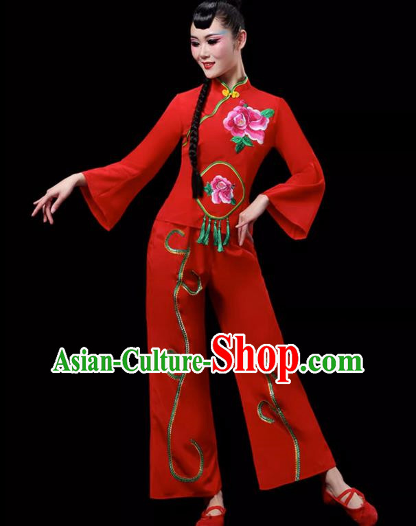 Ethnic Dance Costumes For Middle Aged And Elderly Women Fan Dance Performance Costumes Yangko Costumes Square Dance Suits