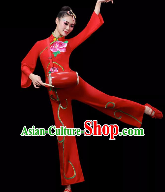 Ethnic Dance Costumes For Middle Aged And Elderly Women Fan Dance Performance Costumes Yangko Costumes Square Dance Suits