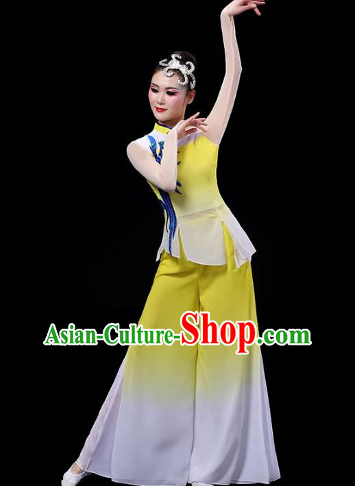 Classical Dance Costumes Yellow River Water Passes In Front Of My House Dance Costumes Fan Dance Costumes Square Dance Competition Yangko Costumes