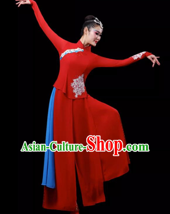 Jiuer Dance Costumes Fan Dance Costumes Yangko Costumes Red Sorghum Square Dance Costumes Art Test Classical Dance Costumes
