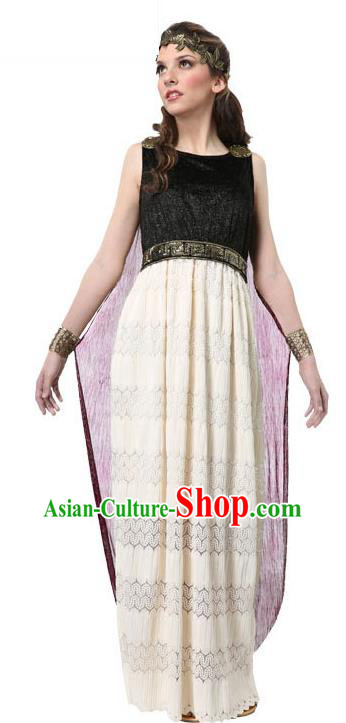 Renaissance Stage Performance Rome Queen Clothing Halloween Fancy Ball Costume Cosplay Goddess Dress