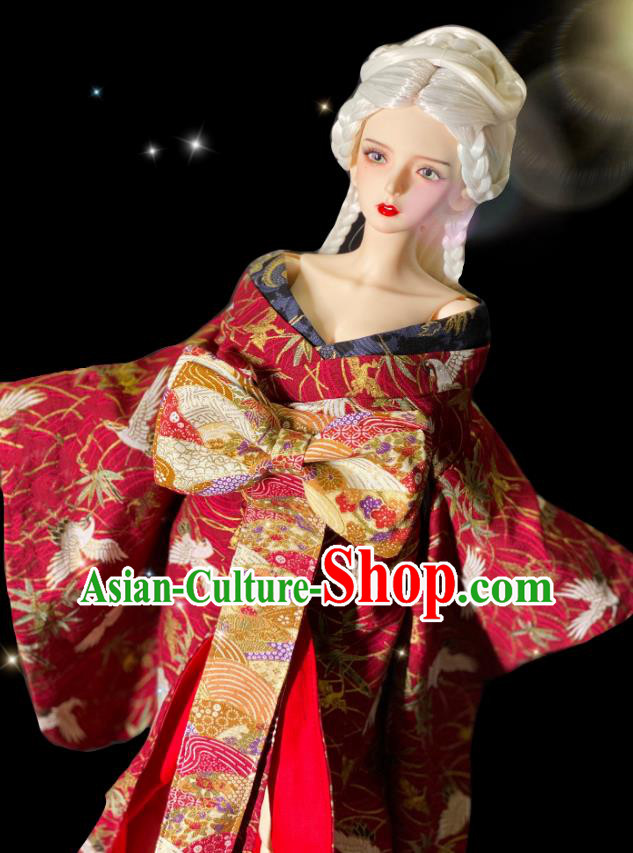 Handmade BJD Doll Costume Top Super Dollfie Clothing Customize Girl Trailing Kimono