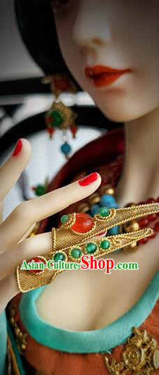Handmade BJD Finger Guards Chinese Tang Dynasty Empress Accessories Customize Hanfu Doll Jewelries