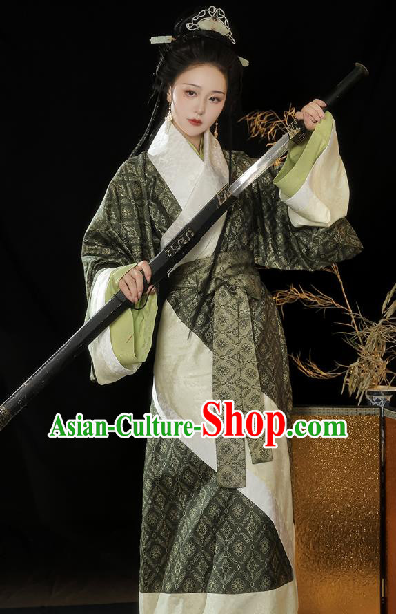 China Ancient Royal Princess Clothing Han Dynasty Noble Woman Replica Costumes Hanfu Mawangdui Quju Curving Front Robe