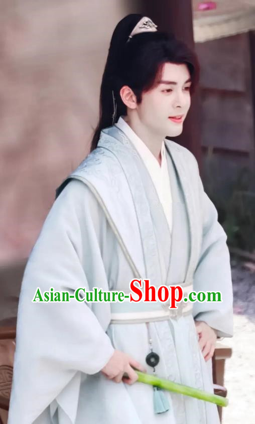 Mysterious Lotus Casebook China TV Series Swordsman Fang Duobing Replica Clothing Ancient Young Warrior White Costumes