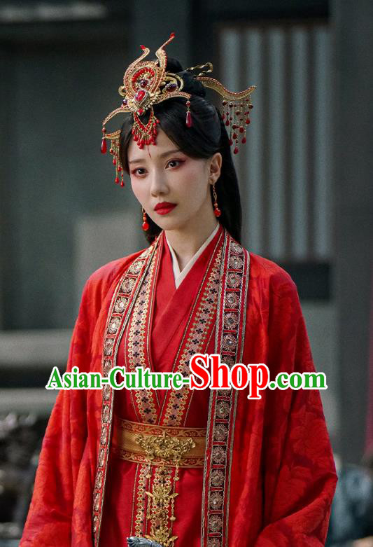 TV Series Mysterious Lotus Casebook Swordswoman Jiao Liqiao Replica Clothing China Ancient Bride Red Wedding Costumes