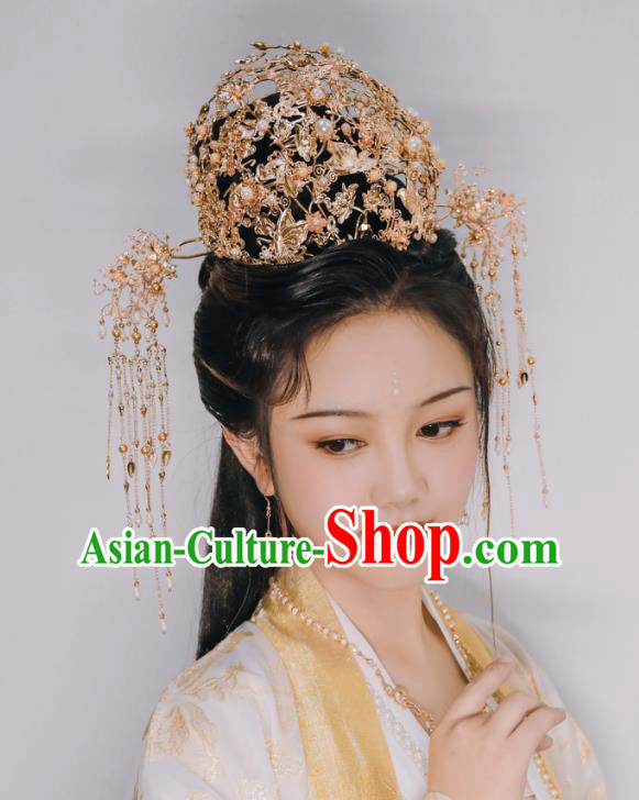 China Handmade Hanfu Hair Jewelries Song Dynasty Empress Hair Accessories Ancient Fairy Hairpins Headpieces