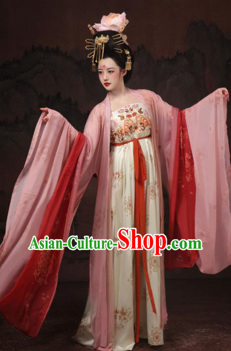 Chinese Tang Dynasty Garment Costumes Ancient Empress Hanfu Dress Palace Woman Clothing