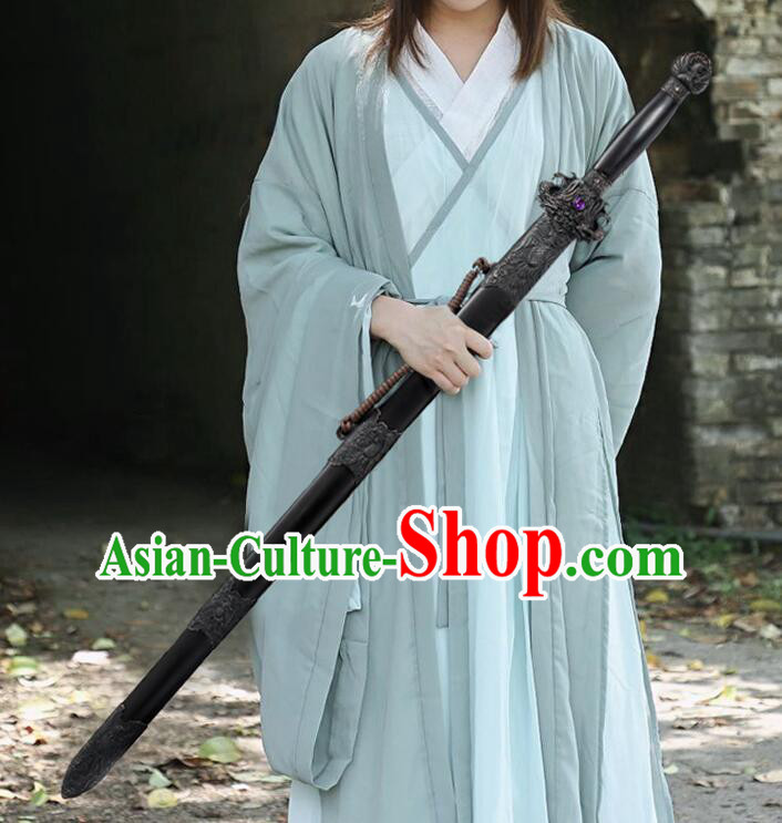 Chinese Ancient Sword Tang Dynasty Knight Sword Handmade Black Sword