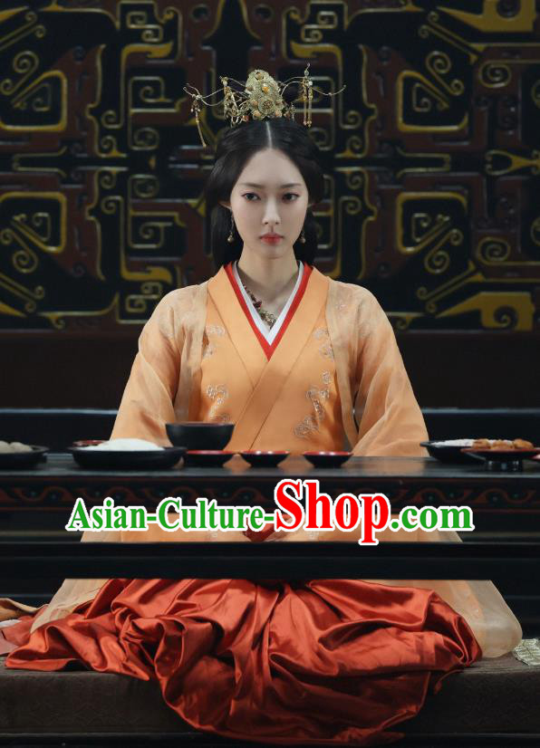 Chinese Ancient Palace Woman Clothing TV Series Love Like The Galaxy Yu Chang Infanta Dress Han Dynasty Princess Garment Costumes
