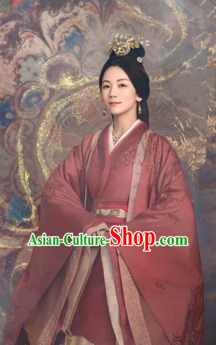 Chinese Han Dynasty Empress Historical Costumes Ancient Court Woman Clothing TV Series Love Like The Galaxy Consort Yue Dresses