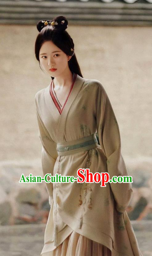 Chinese Han Dynasty Aristocratic Lady Historical Costumes Ancient Royal Infanta Clothing TV Series Love Like The Galaxy Cheng Shao Shang Dresses