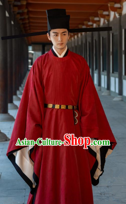 Chinese Ancient Official Clothing TV Series A Dream of Splendor Gu Qian Fan Robes Song Dynasty Minister Historical Costumes and Hat