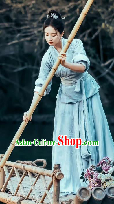 Chinese Ancient Young Woman Clothing Drama A Dream of Splendor Zhao Pan Er Dresses Song Dynasty Commoner Historical Costumes