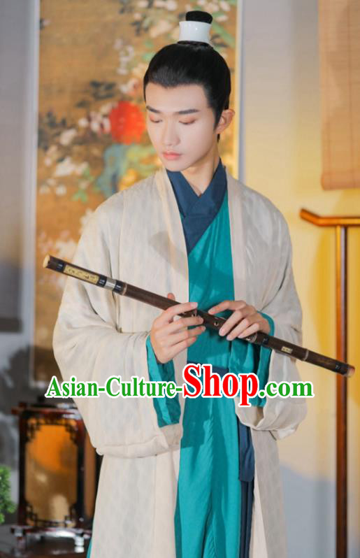 China Ancient Scholar Clothing Traditional Hanfu Chinese Song Dynasty Young Childe Costumes