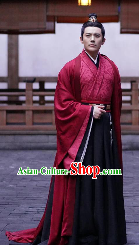 Chinese TV Series Love Like The Galaxy Cui Cheng Fashion Ancient Scholar Garment Costumes Han Dynasty Childe Clothing