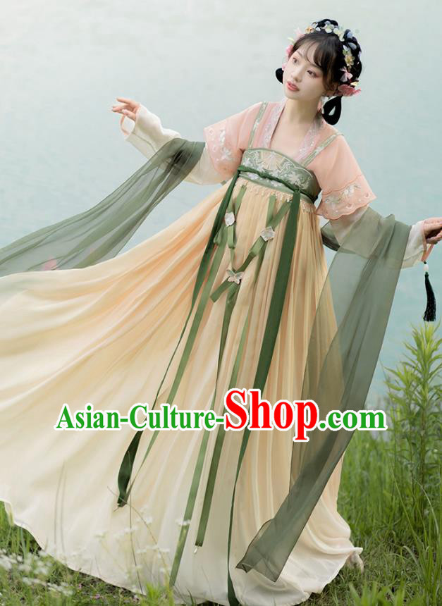 China Tang Dynasty Princess Dresses Ancient Noble Lady Garment Costumes Hanfu Clothing
