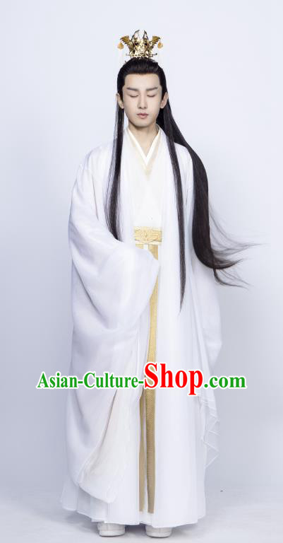 China Ancient God Costumes TV Series Swordsman Clothing Drama Immortal Samsara Lord Ying Yuan White Garments