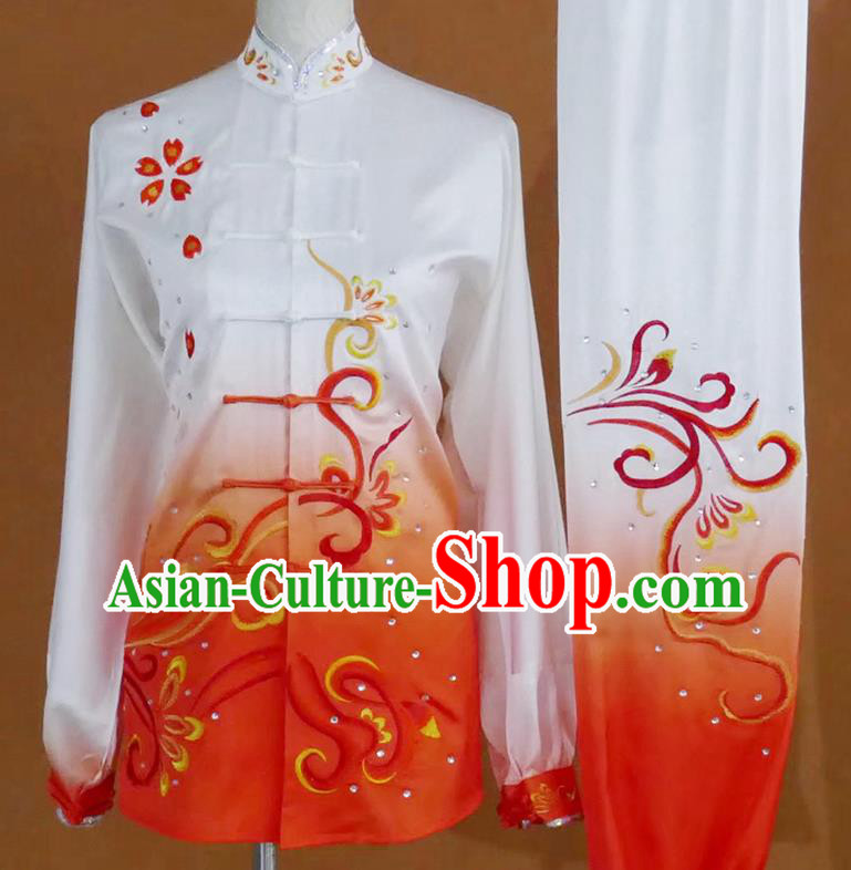 China Kung Fu Competition Uniform Martial Arts Performance Costume Tai Chi Taiji Tournament Embroidered Clothing